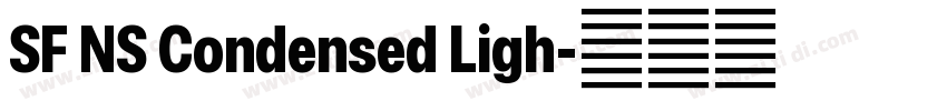 SF NS Condensed Ligh字体转换